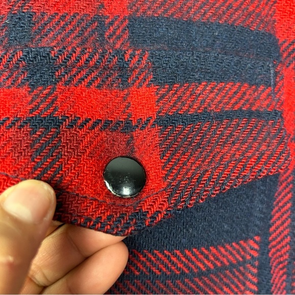 Vintage Pendleton virgen wool buffalo plaid men’s coat jacket M hunting mackinaw - Picture 5 of 11